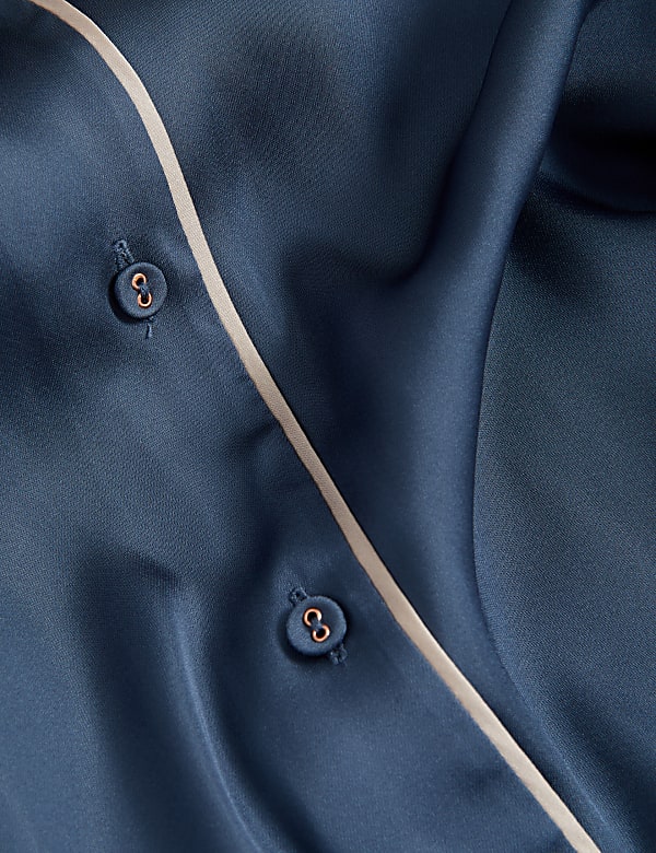 Satin Revere Collar Pyjama Set