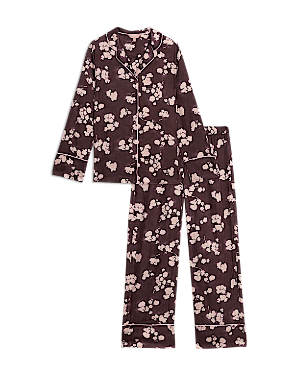 Satin Floral Print Pyjama Set