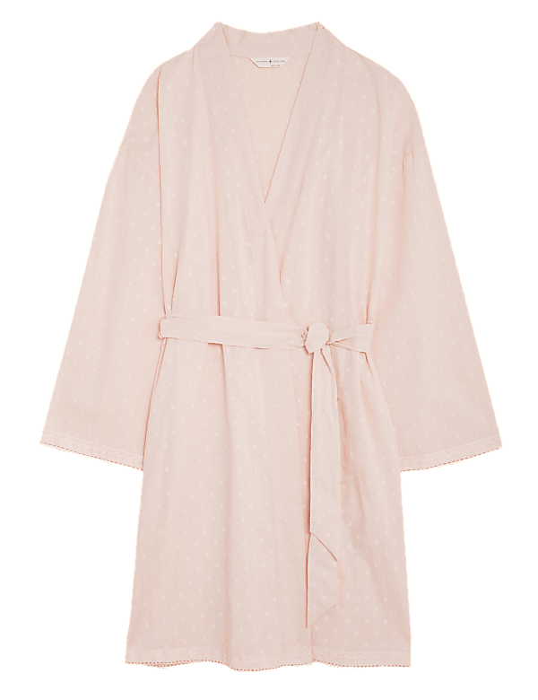 Pure Cotton Shawl Collar Nightdress