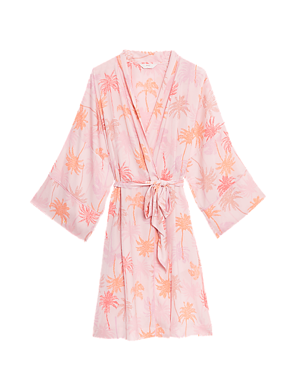 Dream Satin™ Printed Kimono Wrap
