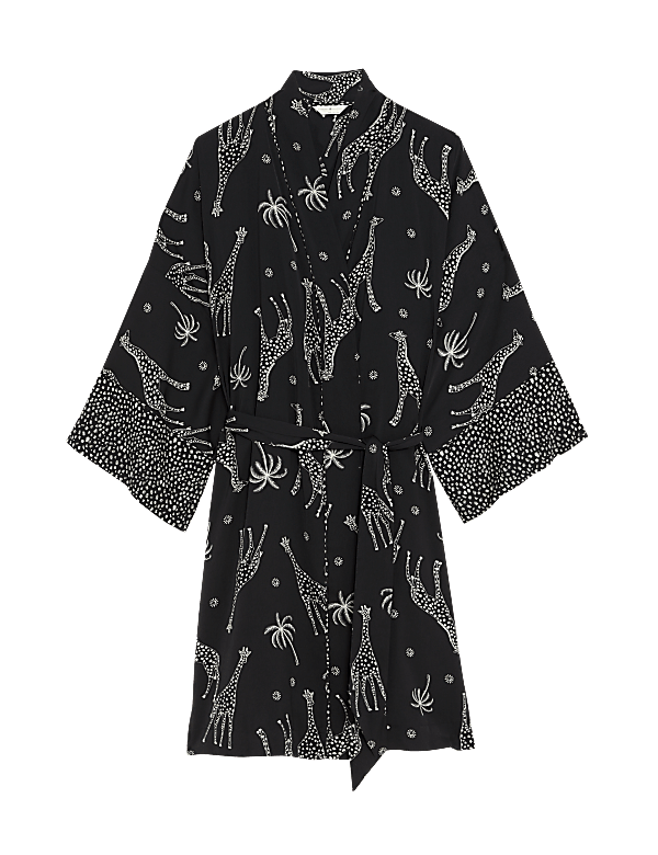 Dream Satin™ Printed Kimono Wrap