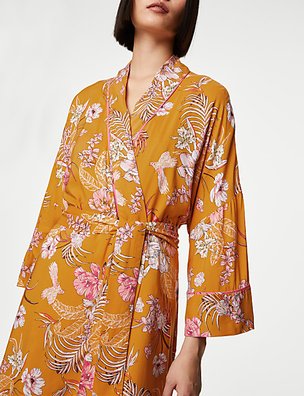 Floral Print Dressing Gown