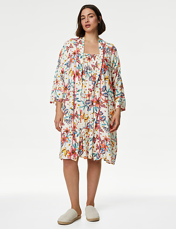 Floral Print Dressing Gown - JP