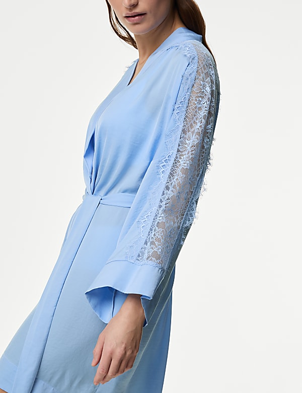 Dream Satin™ Lace Trim Wrap