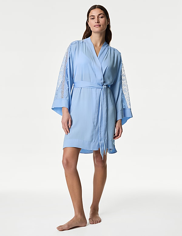 Dream Satin™ Lace Trim Wrap