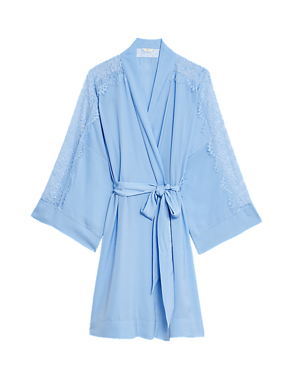 Dream Satin™ Lace Trim Wrap