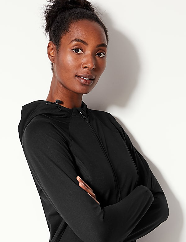 Brushed Hooded Long Sleeve Jacket