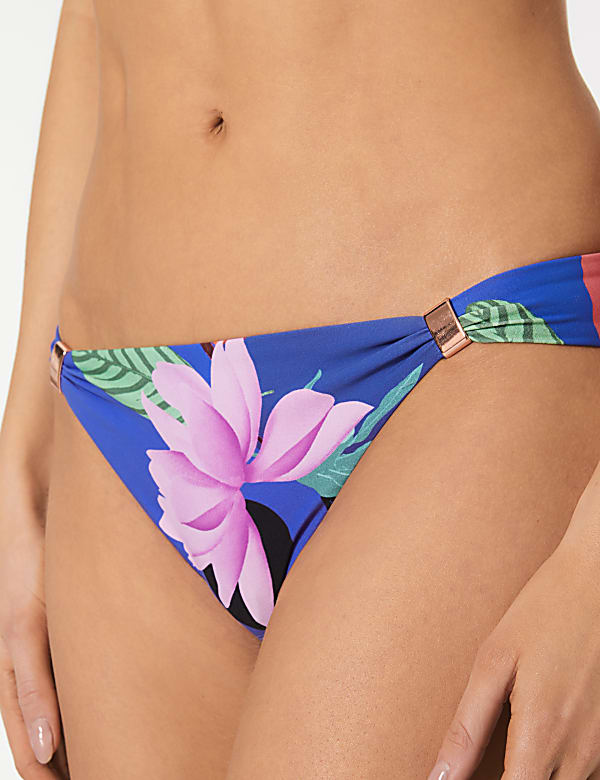 Floral Print Hipster Bikini Bottoms