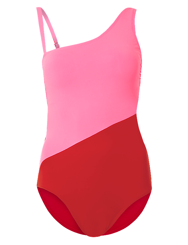 Colour Block Padded Bandeau Swimsuit