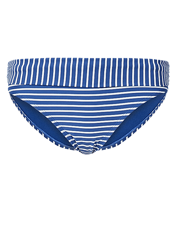 Striped Roll Top Bikini Bottoms