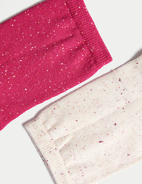 2pk Cotton Rich Ankle High Socks