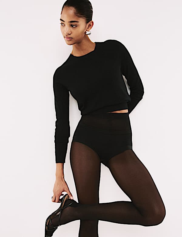 20 Denier Sheer Back Seam Cuban Heel Tights - IT