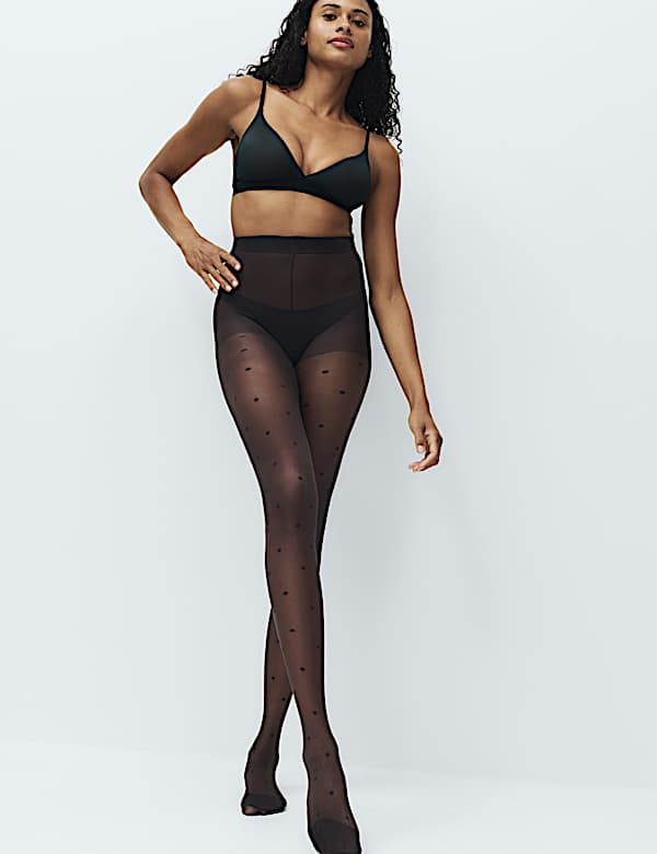 Sheer Spot Tights - VN