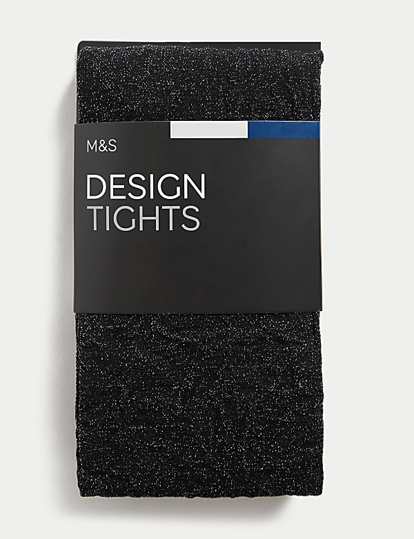 Blickdichte Strumpfhose mit Glitzereffekt - DE