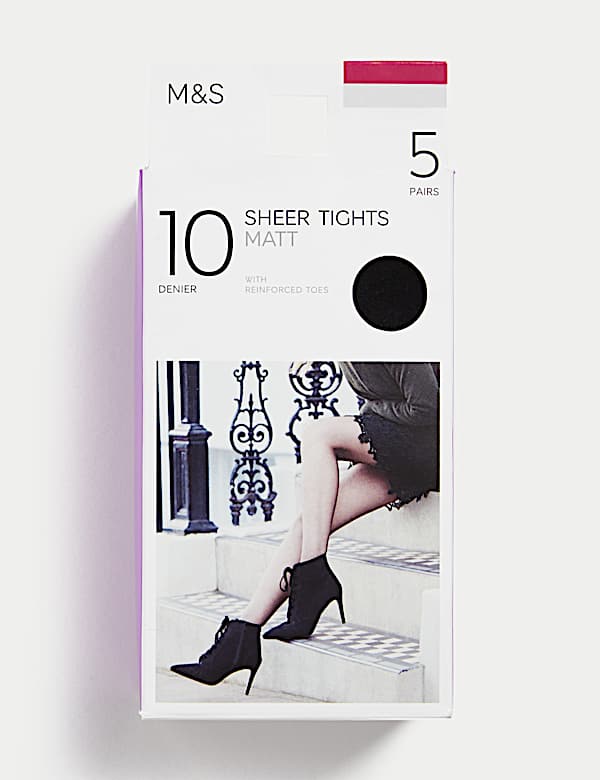 5pk 10 Denier Tights - DE