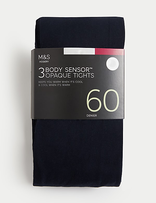 Lot de 3 paires de collants 60 deniers dotés de la technologie Body Sensor™ - BE