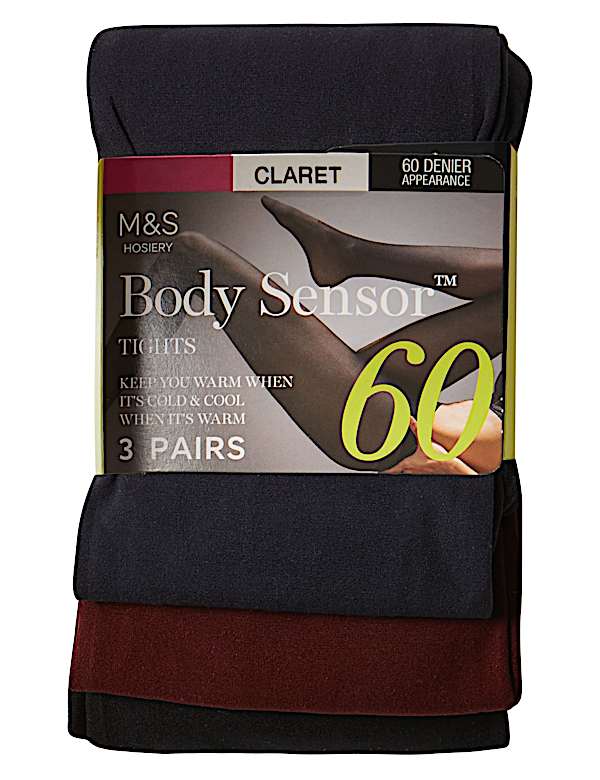 3pk 60 Denier Body Sensor&trade; Tights