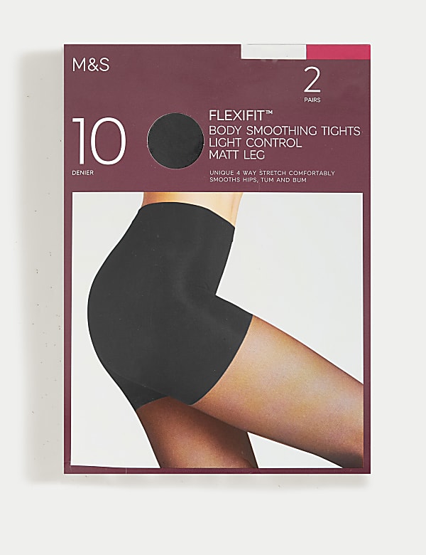 Lot de 2 paires de collants fins Flexifit™ 10 deniers maintien léger - CH