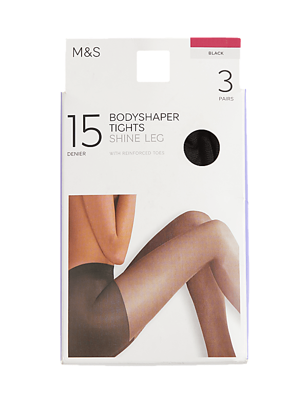 3pk 15 Denier Body Shaping Tights