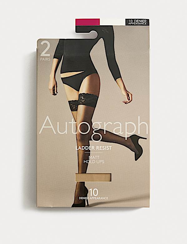 2pk 10 Denier Ladder Resist Matt Hold-Ups - US