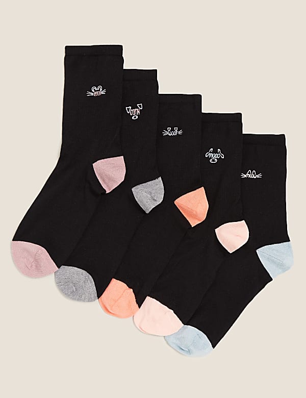 5pk Sumptuously Soft™ Ankle High Socks - MV
