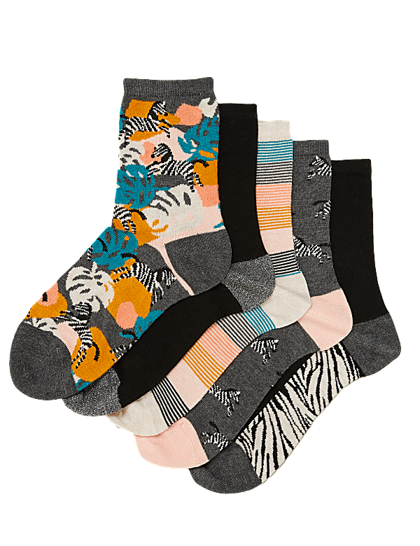 5pk Sumptuously Soft™ Ankle High Socks