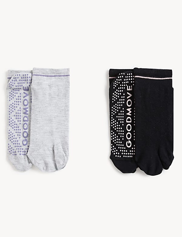 2pk Cotton Rich Yoga Socks - PT