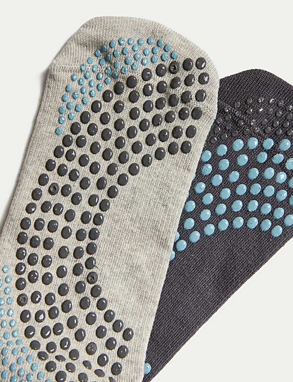 2PK Cotton Rich Yoga & Pilates Socks