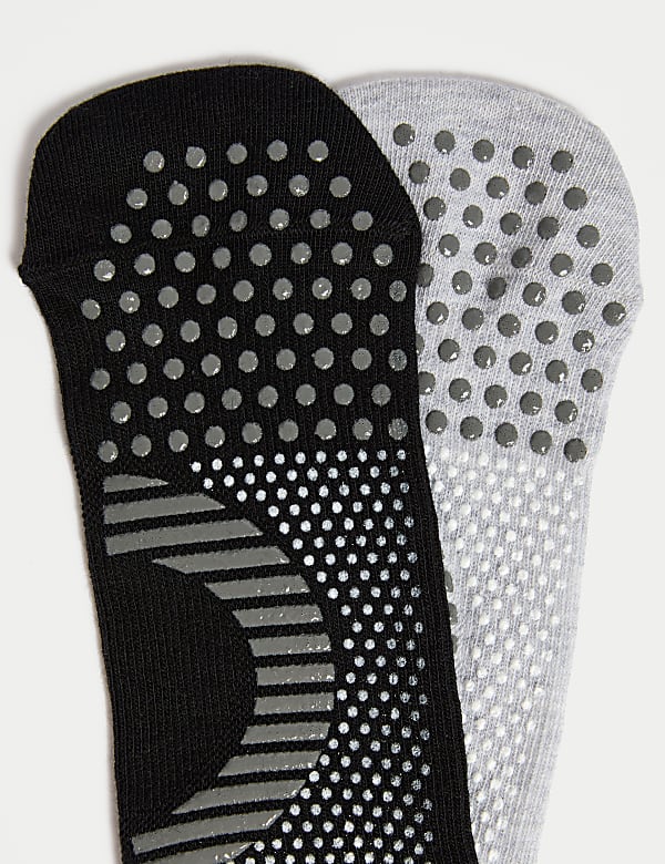 2pk Cotton Blend Yoga Socks