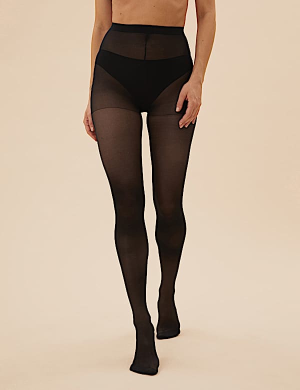 2pk 15 Denier Medium Support Sheer Tights - NZ