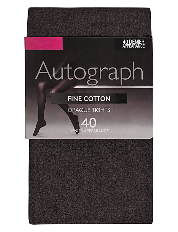 40 Denier Fine Cotton Opaque Tights