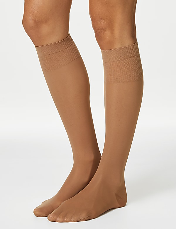 3pk 20 Denier Firm Support Knee Highs - MV