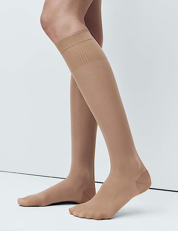 3pk 20 Denier Firm Support Knee Highs - SI