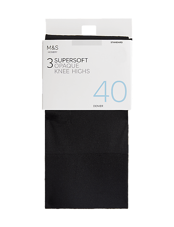 3pk Opaque Knee Highs