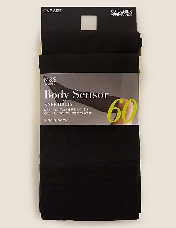 2pk 60 Denier Body Sensor™ Opaque Knee Highs - DK