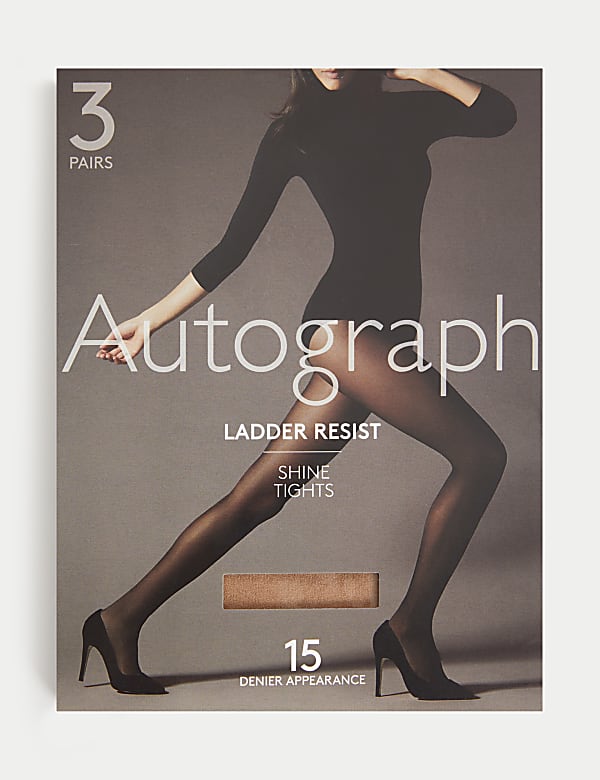 3pk 15 Denier Ladder Resist Tights - US
