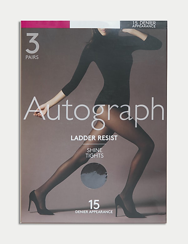 3pk 15 Denier Ladder Resist Tights - PL