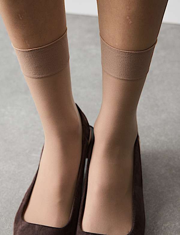 5pk 10 Denier Ladder Resist Matt Ankle Highs - VN
