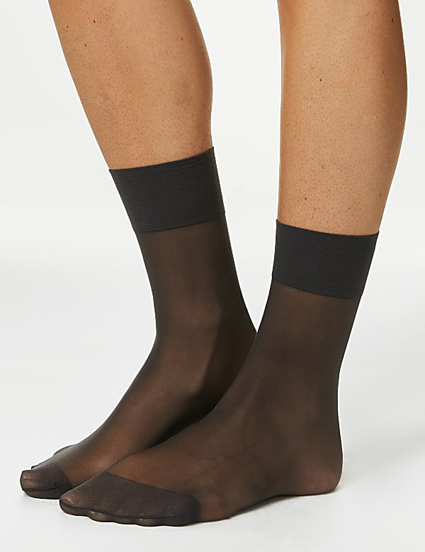 4pk 10 Denier Ladder Resist Ankle Highs - VN
