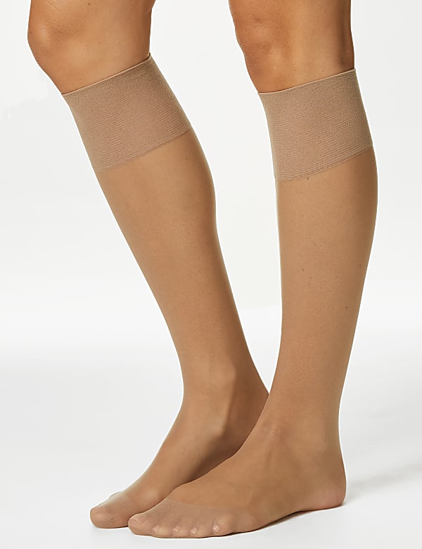 5pk 10 Denier Ladder Resist Matt Knee Highs - GR