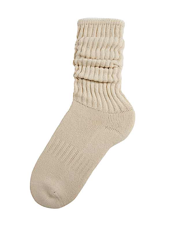 Cotton Rich Slouchy Ankle High Socks - PL