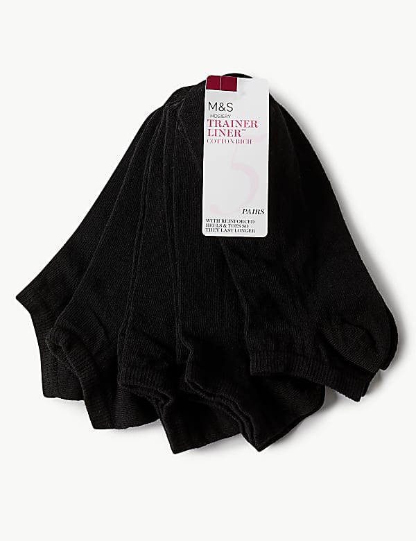 5pk Cotton Rich Trainer Liner Socks™ - IL