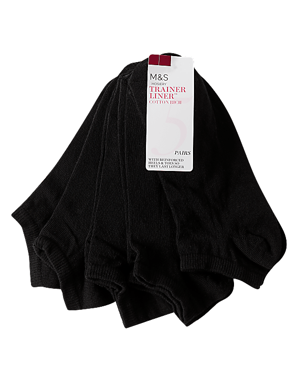 5pk Cotton Rich Trainer Liner Socks™