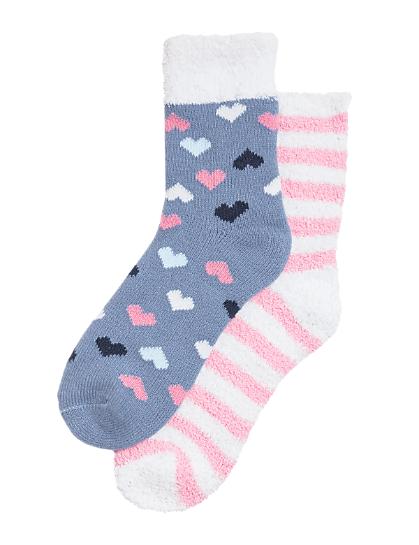 2pk Cosy Ankle High Socks