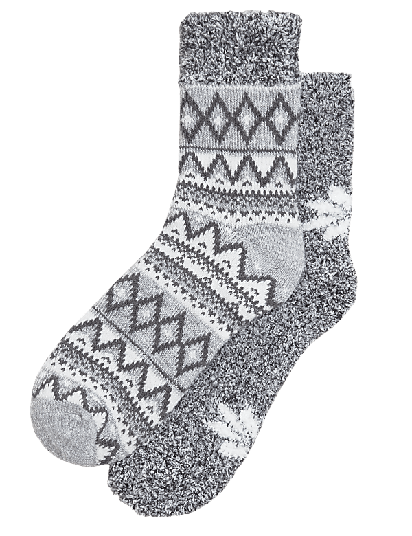 2pk Velvet Ankle High Socks