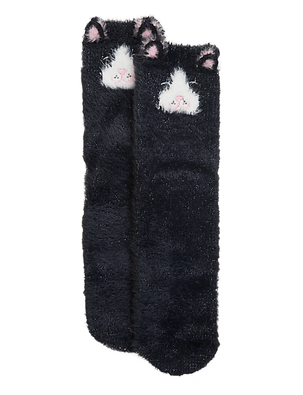 Sparkle Cat Bed Socks