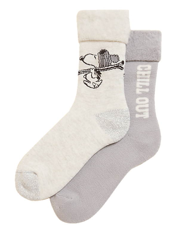 2pk Snoopy™ Cosy Ankle High Socks