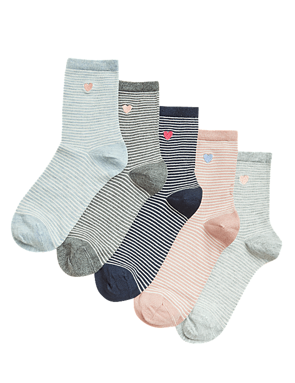 5pk Sumptuously Soft Ankle High Socks