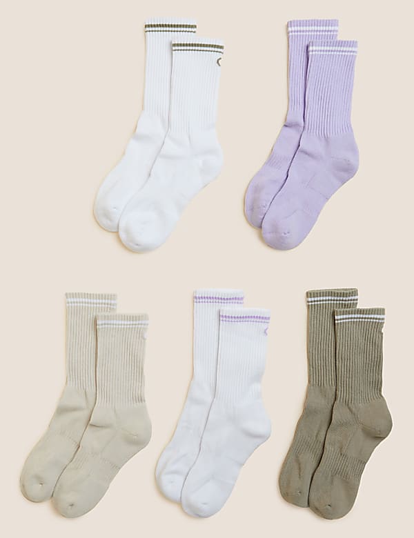 5pk Cotton Rich Crew Socks - ID