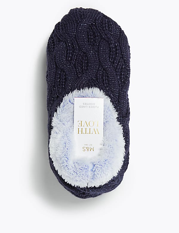 Knitted Fleece Booties